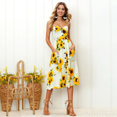 Floral Printed Boho Maxi Dress