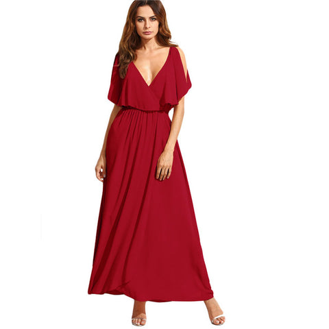 Deep V Neck Sleeveless Dress