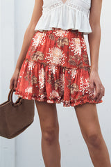 A-line Floral Boho Skirt