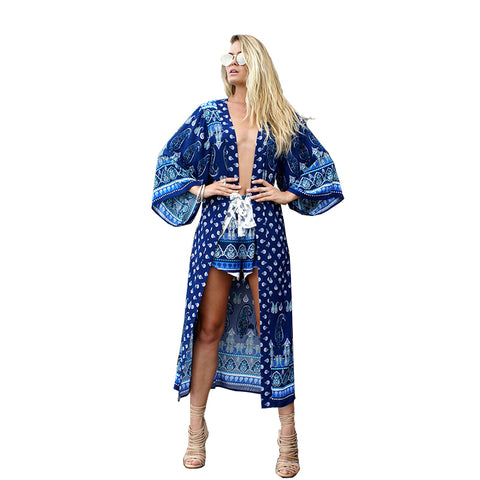 Chiffon Boho Blouse Kimono Cardigan