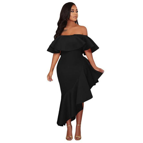 Off Shoulder Sexy Fishtail Dress