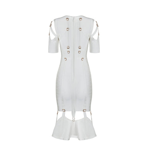 Regular Short Sleeve Fishtail Dress