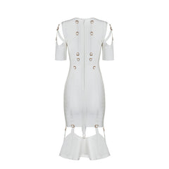 Regular Short Sleeve Fishtail Dress
