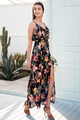 Print Floral Beach Maxi Dress