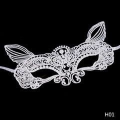 Halloween Women White Lace Mask