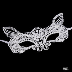 Halloween Women White Lace Mask