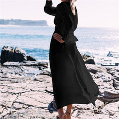 Deep V Neck Boho Maxi Dress