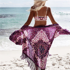 Summer Purple Boho Cardigan