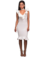 Sexy White Fishtail Dress