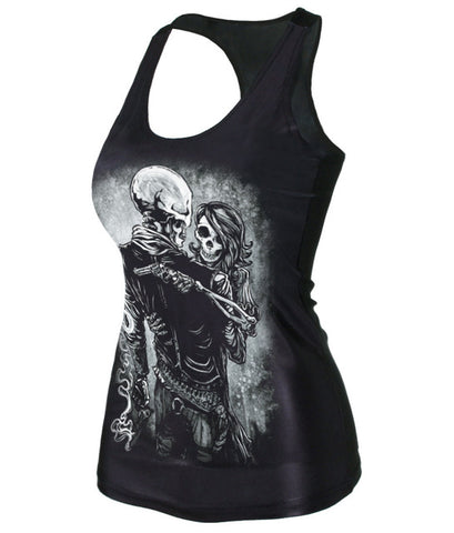 Sexy Tattoo Fashion Skull Tanks top
