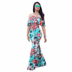 Summer Boho Style Print Maxi Dress