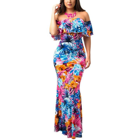 Summer Boho Style Print Maxi Dress