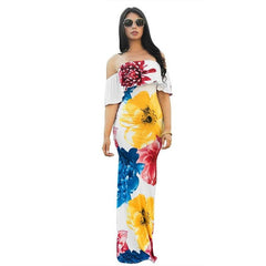 Summer Boho Style Print Maxi Dress