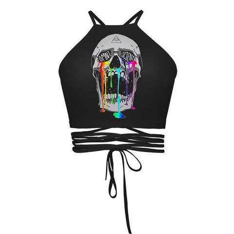 Sexy Skull/Moon/Earth Tattoo Tank Tops