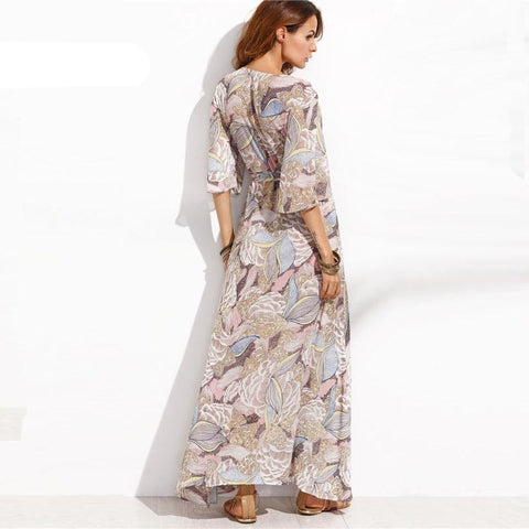 Floral Printed Boho Long Dress