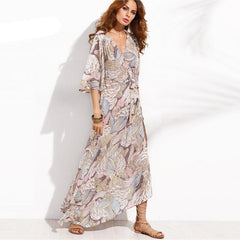 Floral Printed Boho Long Dress