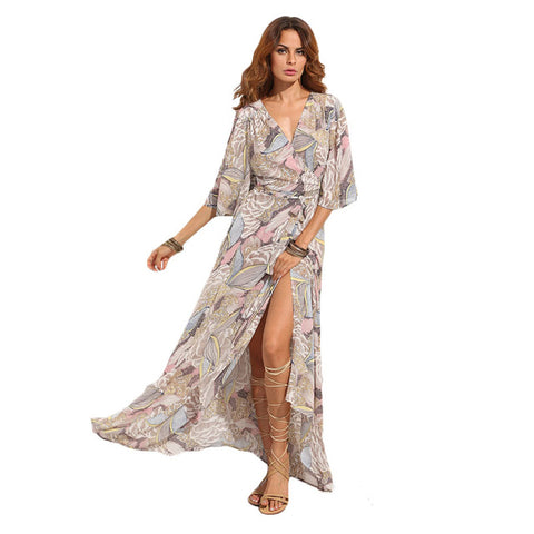 Floral Printed Boho Long Dress
