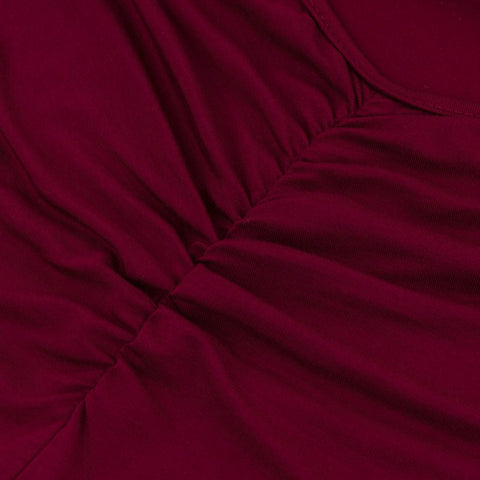 Red V-Neck Vintage Mermaid Dress