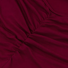 Red V-Neck Vintage Mermaid Dress