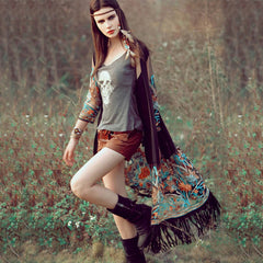 Summer  Cardigan Embroiered Boho Fashion 2018