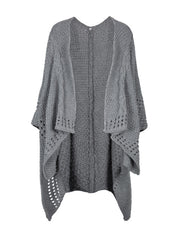 Elegant Grey Boho Sweater
