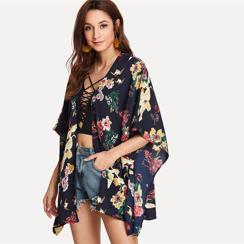 Floral Bohemian Kimono Cardigan