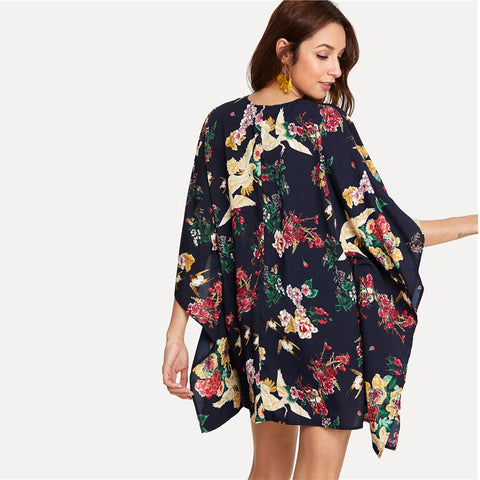 Floral Bohemian Kimono Cardigan