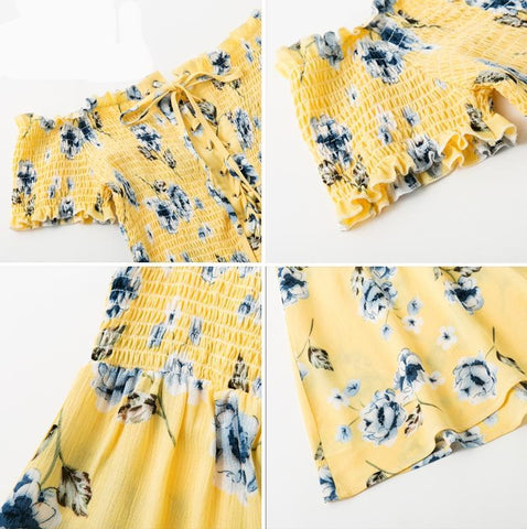 Shoudler Off Floral Boho Jumpsuit