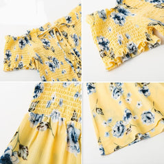 Shoudler Off Floral Boho Jumpsuit