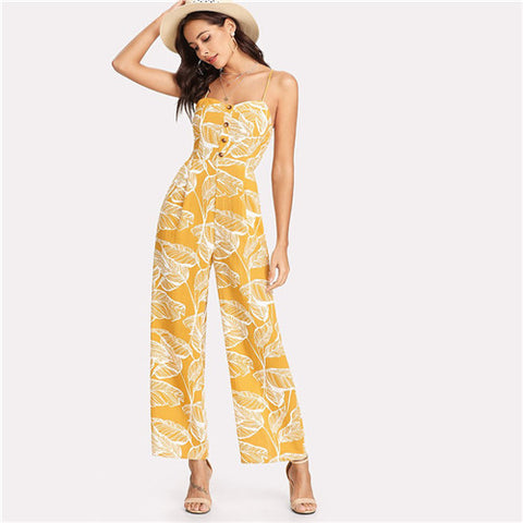 Yellow Boho Jumpsuit