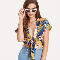 Deep V-neck Sexy Top