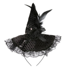 Halloween headband with small witch hat