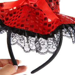 Halloween headband with small witch hat