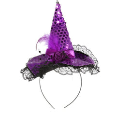 Halloween headband with small witch hat
