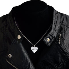 Witch Engraved Heart necklace