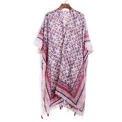 Tassel Boho Style Kimono Cardigan