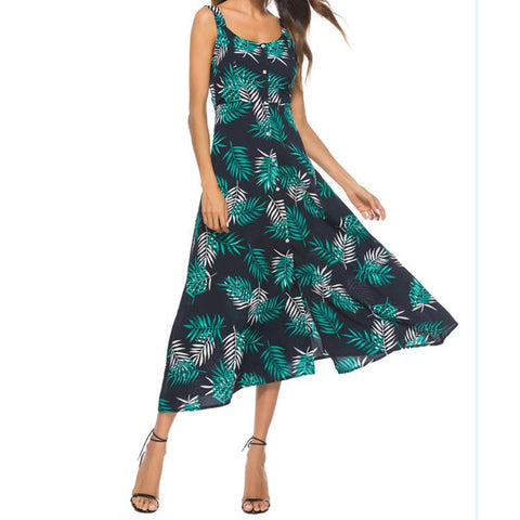 Sleeveless Summer  Beach Maxi Dress