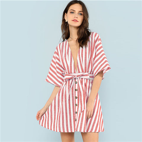 Lovely Stripe Boho Dress