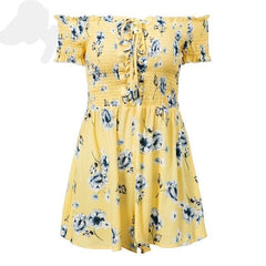 Shoudler Off Floral Boho Jumpsuit