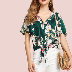 V-neck Fashionable Blouse