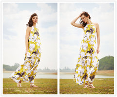 Summer Sleeveless Boho Style Maxi Dress