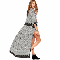 Plus Size Chiffon Boho Kimono Cardigan