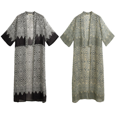 Plus Size Chiffon Boho Kimono Cardigan