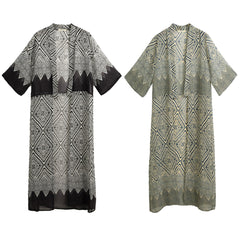 Plus Size Chiffon Boho Kimono Cardigan