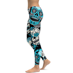 Skull Chief Feather 3D Tattoo Leggings