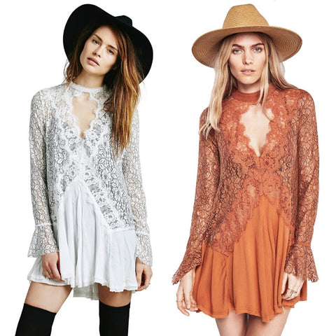 V-neck Lace Dress