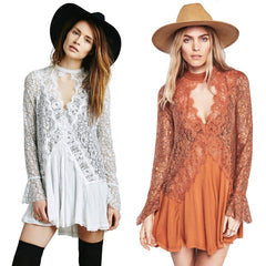 V-neck Lace Dress