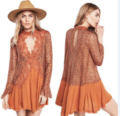 V-neck Lace Dress