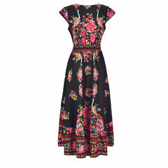 Pattern Boho Maxi Dress