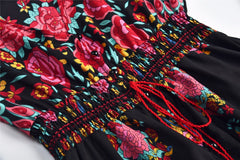 Pattern Boho Maxi Dress